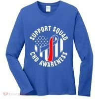 Support Awareness Squad I CHD Congenital Heart Defect Women's Long Sleeve Shirt thumb 0