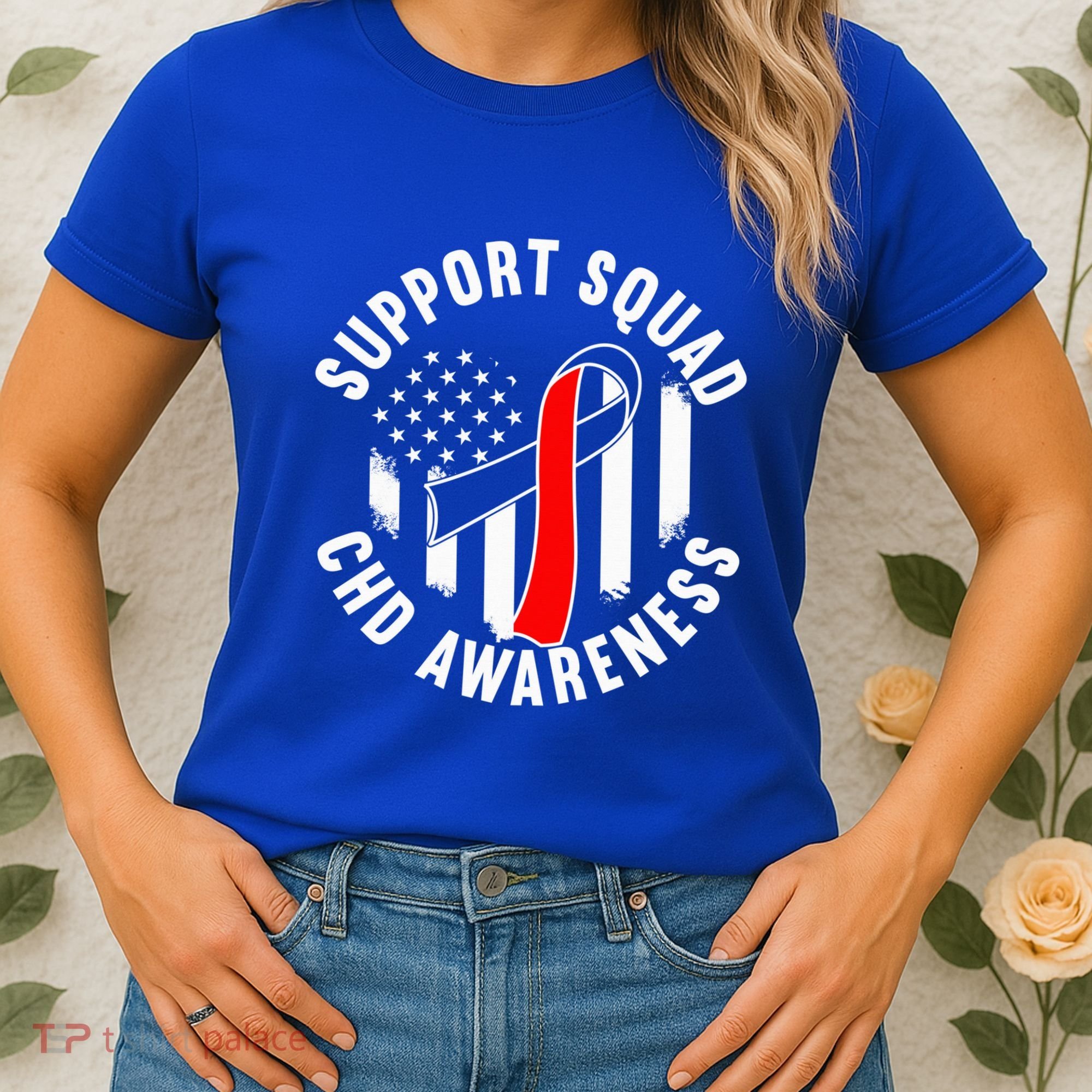 Support Awareness Squad I CHD Congenital Heart Defect Women's T-Shirt