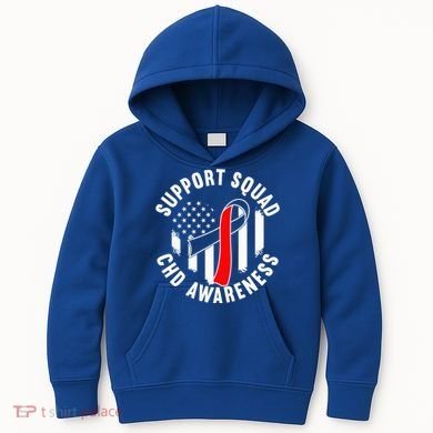 Support Awareness Squad I CHD Congenital Heart Defect Kids Hoodie