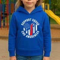 Support Awareness Squad I CHD Congenital Heart Defect Kids Hoodie thumb 3
