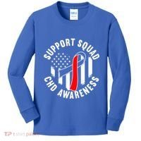 Support Awareness Squad I CHD Congenital Heart Defect Kids Long Sleeve Shirt thumb 0