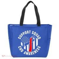 Support Awareness Squad I CHD Congenital Heart Defect Tote Bag thumb 0