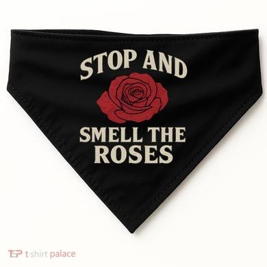 Stop and Smell the Roses USA-Made Doggie Bandana