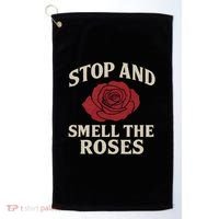 Stop and Smell the Roses Golf Towel thumb 0