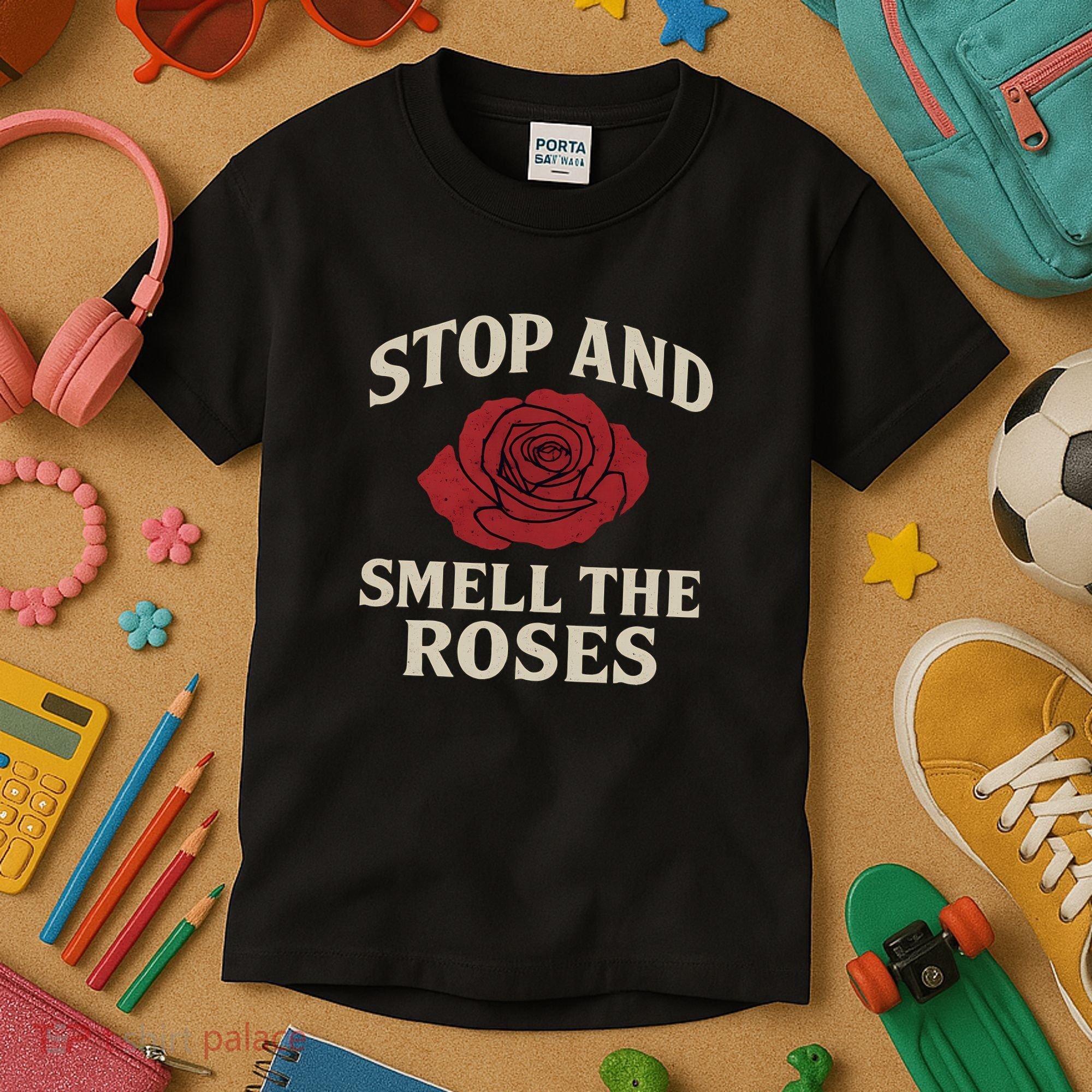 Stop and Smell the Roses Kids T-Shirt