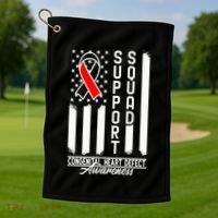 Support Awareness Squad I CHD Congenital Heart Defect Golf Towel thumb 1