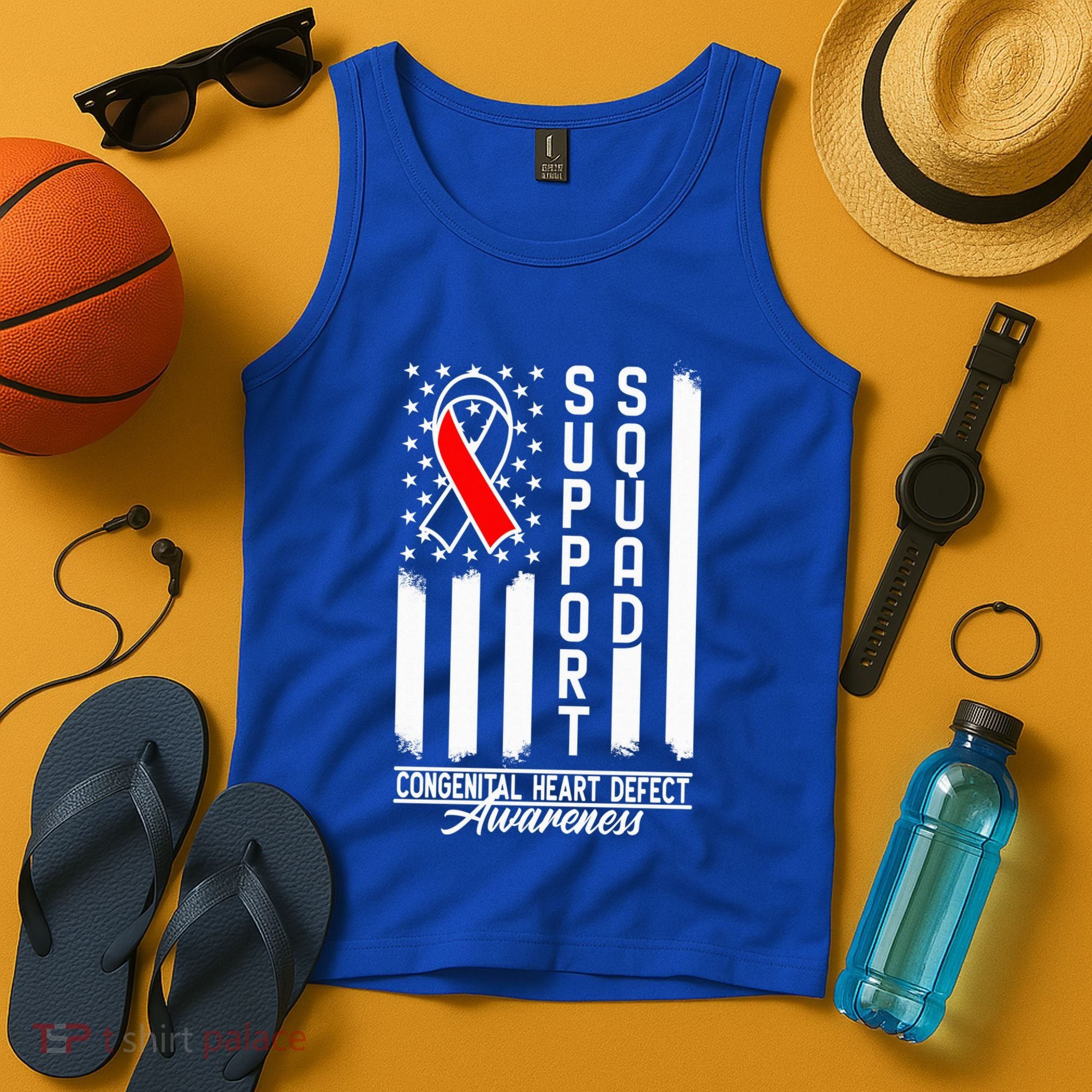 Support Awareness Squad I CHD Congenital Heart Defect Tank Top