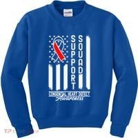 Support Awareness Squad I CHD Congenital Heart Defect Kids Sweatshirt thumb 0