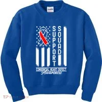 Support Awareness Squad I CHD Congenital Heart Defect Kids Sweatshirt thumb 0