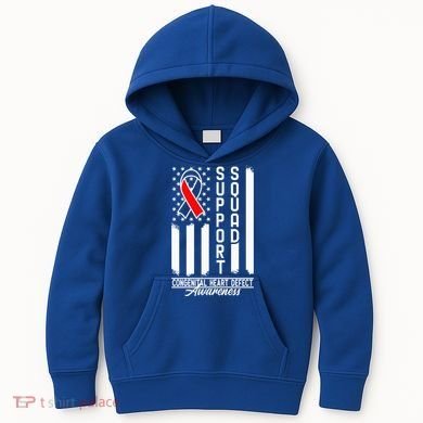 Support Awareness Squad I CHD Congenital Heart Defect Kids Hoodie