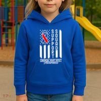Support Awareness Squad I CHD Congenital Heart Defect Kids Hoodie thumb 3