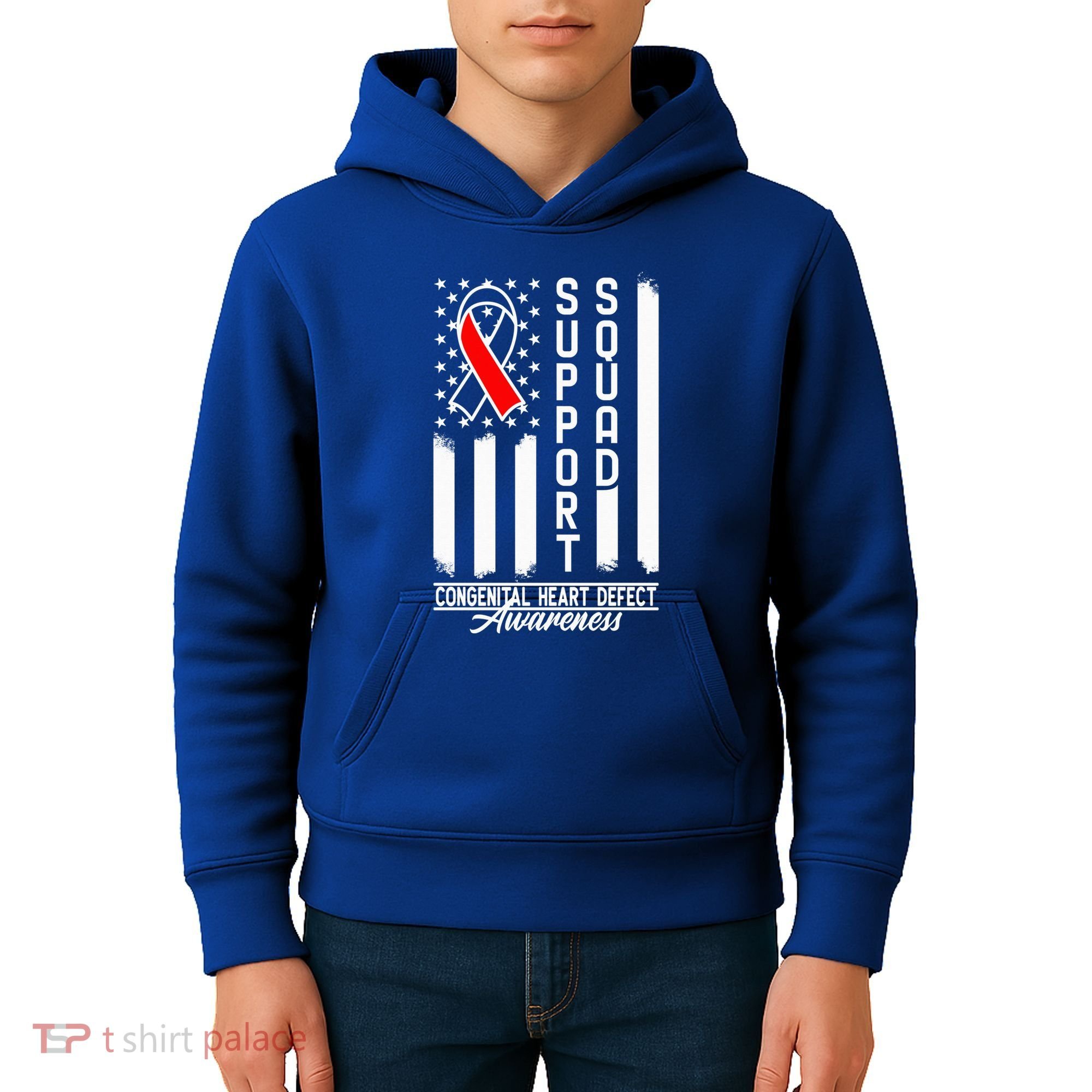 Support Awareness Squad I CHD Congenital Heart Defect Kids Hoodie
