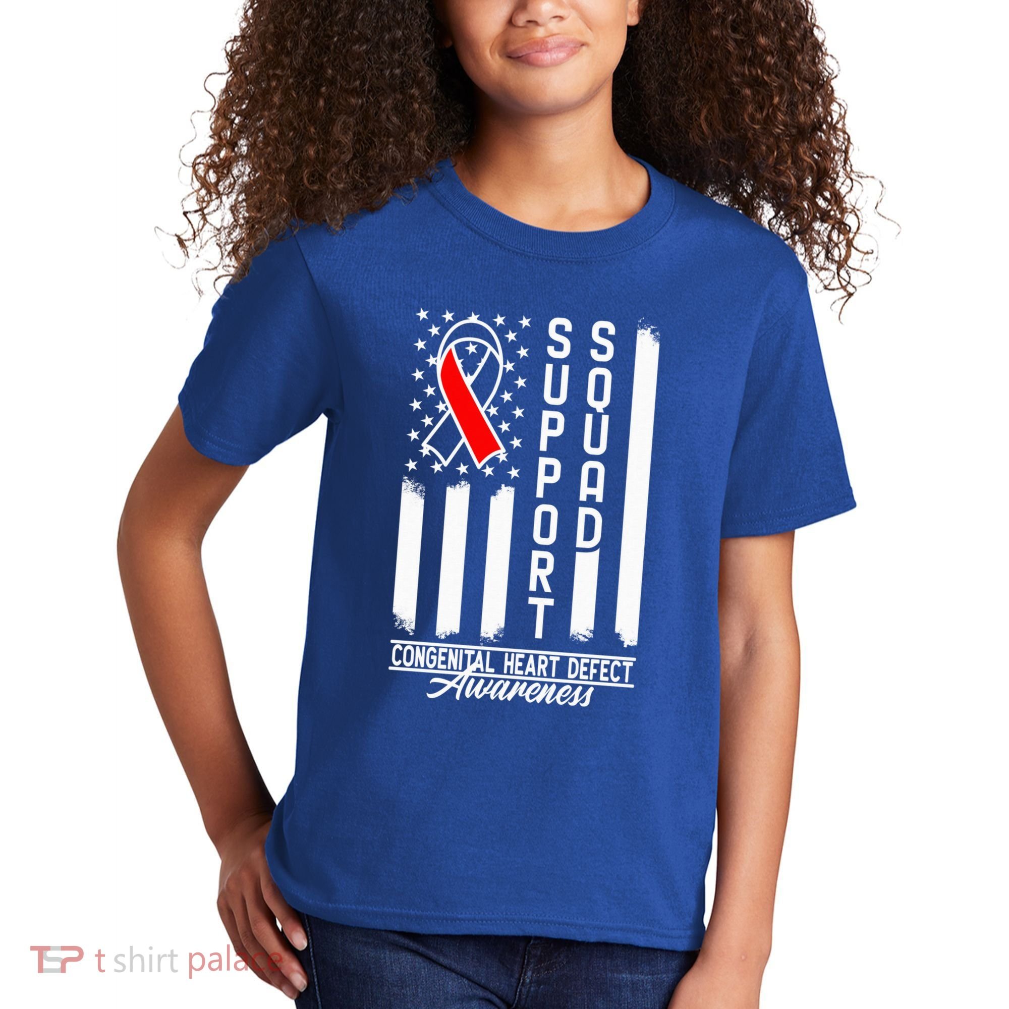 Support Awareness Squad I CHD Congenital Heart Defect Kids T-Shirt