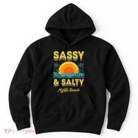 Sassy And Salty Myrtle Beach Retro Tropical Hoodie thumb 0