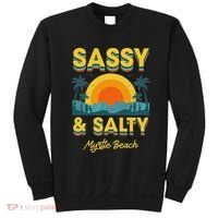 Sassy And Salty Myrtle Beach Retro Tropical Sweatshirt thumb 0