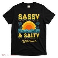 Sassy And Salty Myrtle Beach Retro Tropical T-Shirt thumb 0