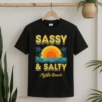 Sassy And Salty Myrtle Beach Retro Tropical T-Shirt thumb 2