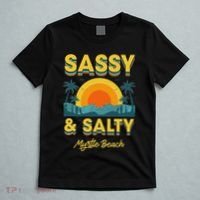 Sassy And Salty Myrtle Beach Retro Tropical T-Shirt thumb 5