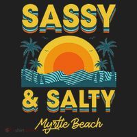 Sassy And Salty Myrtle Beach Retro Tropical Beanie thumb 2