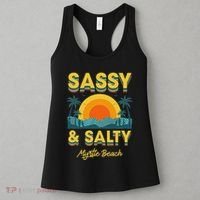 Sassy And Salty Myrtle Beach Retro Tropical Women's Tank Top thumb 3