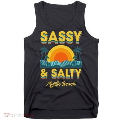 Sassy And Salty Myrtle Beach Retro Tropical Tank Top