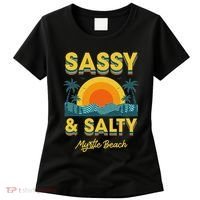 Sassy And Salty Myrtle Beach Retro Tropical Women's T-Shirt thumb 0