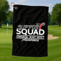 Support Awareness Squad I CHD Congenital Heart Defect Golf Towel thumb 1