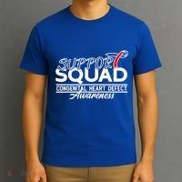 Support Awareness Squad I CHD Congenital Heart Defect T-Shirt thumb 3
