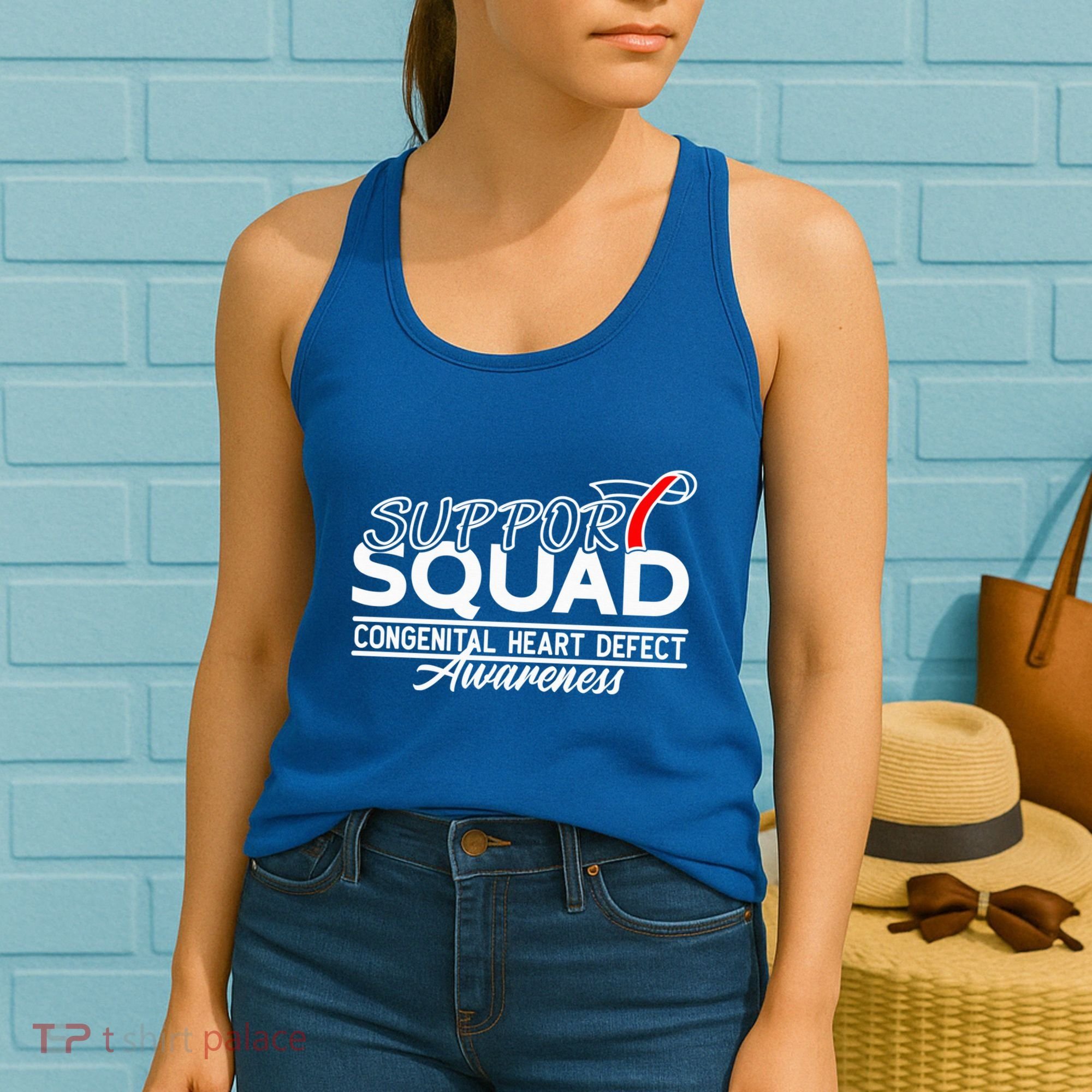 Support Awareness Squad I CHD Congenital Heart Defect Women's Tank Top