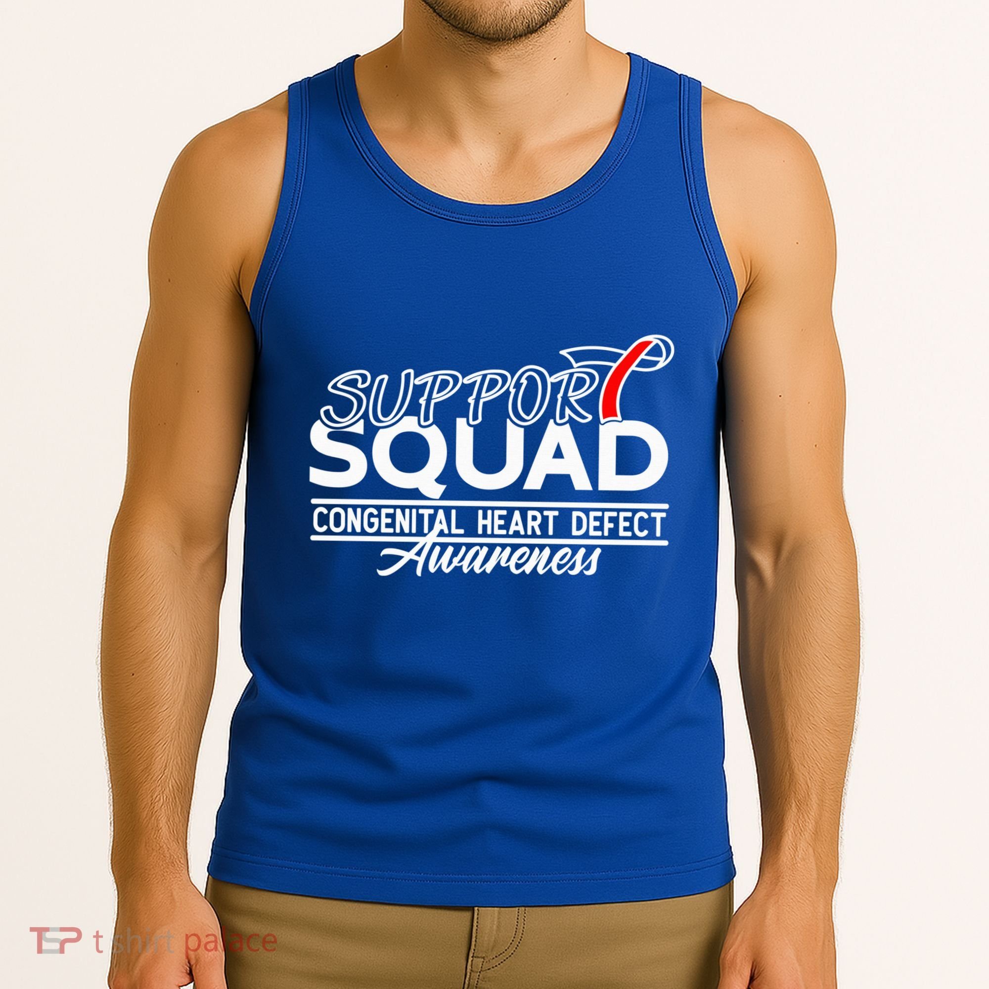 Support Awareness Squad I CHD Congenital Heart Defect Tank Top