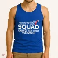 Support Awareness Squad I CHD Congenital Heart Defect Tank Top thumb 3