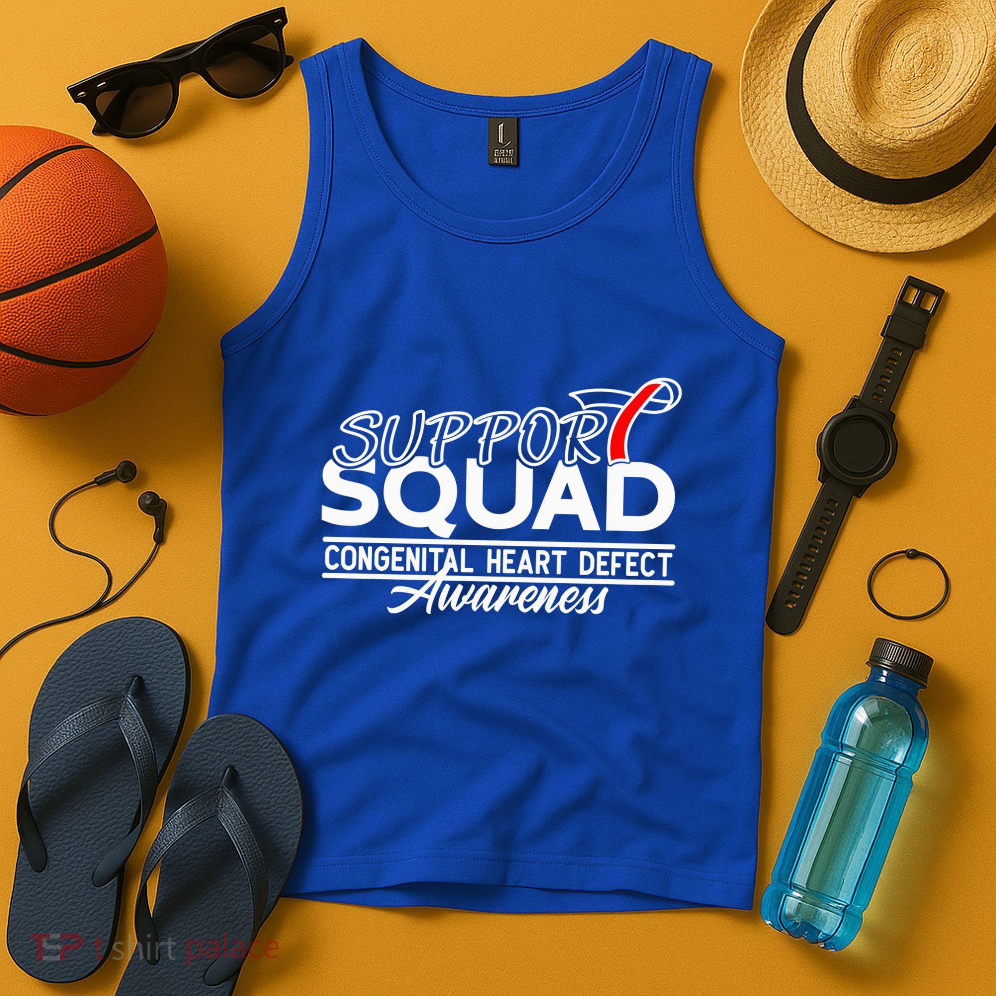 Support Awareness Squad I CHD Congenital Heart Defect Tank Top