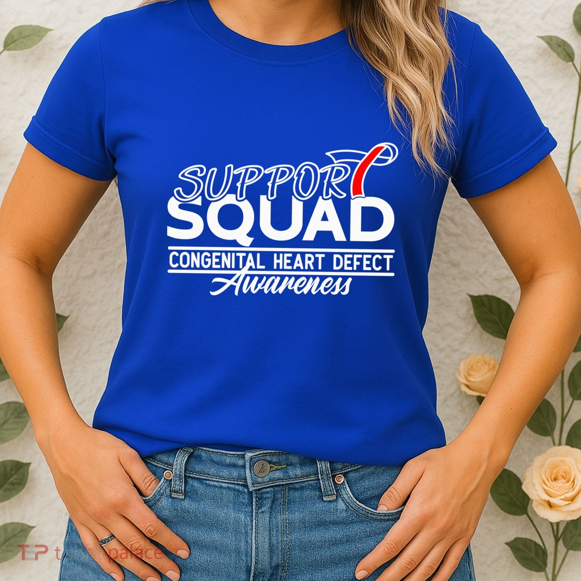 Support Awareness Squad I CHD Congenital Heart Defect Women's T-Shirt
