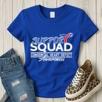 Support Awareness Squad I CHD Congenital Heart Defect Women's T-Shirt thumb 3