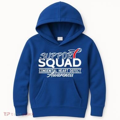 Support Awareness Squad I CHD Congenital Heart Defect Kids Hoodie