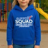 Support Awareness Squad I CHD Congenital Heart Defect Kids Hoodie thumb 3