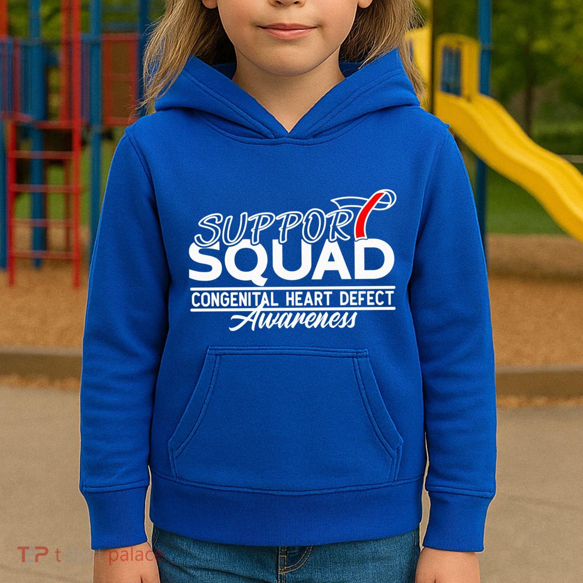 Support Awareness Squad I CHD Congenital Heart Defect Kids Hoodie