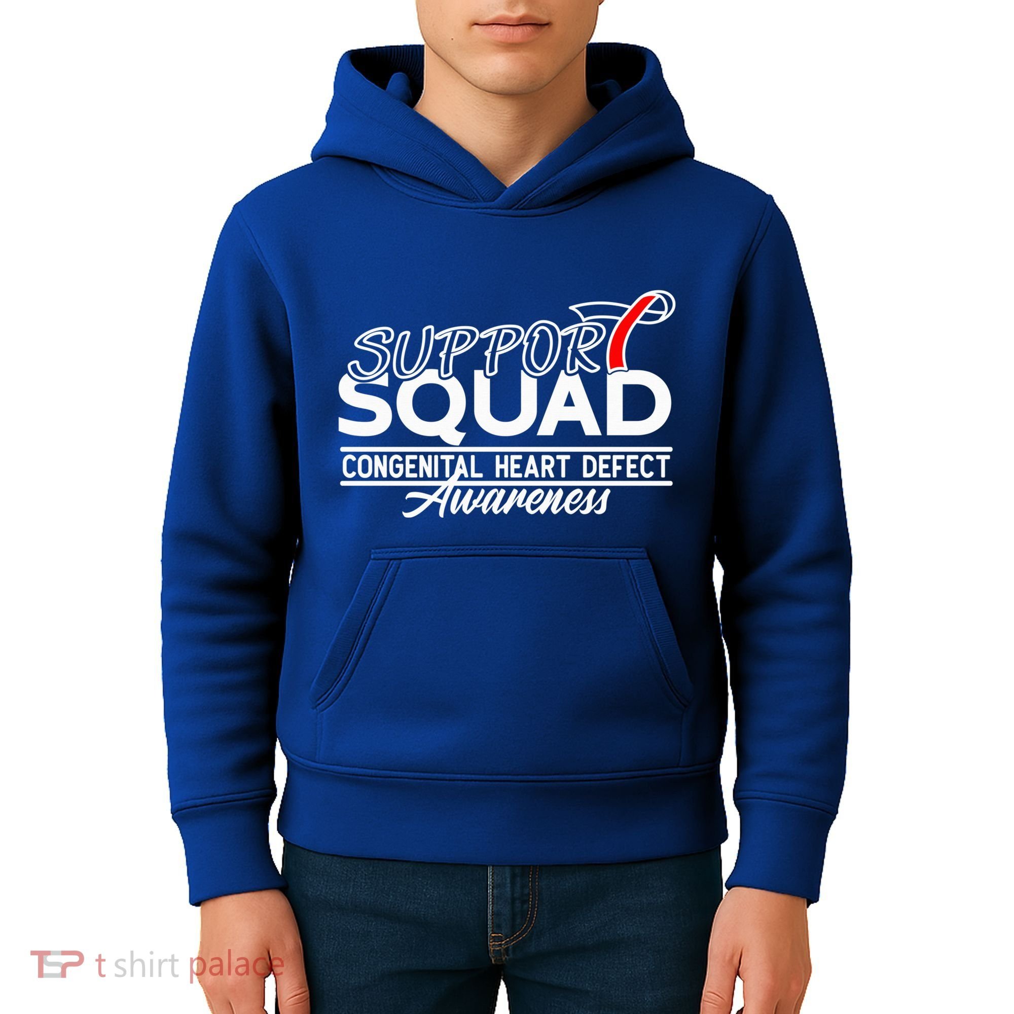 Support Awareness Squad I CHD Congenital Heart Defect Kids Hoodie