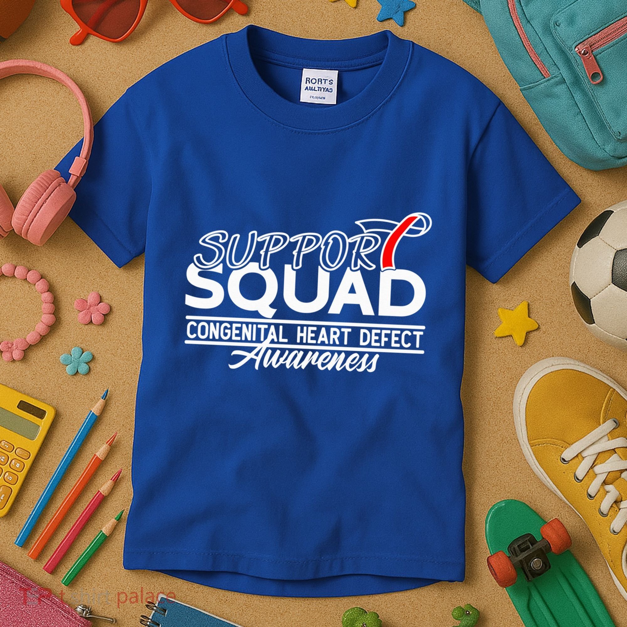 Support Awareness Squad I CHD Congenital Heart Defect Kids T-Shirt