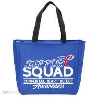 Support Awareness Squad I CHD Congenital Heart Defect Tote Bag thumb 0
