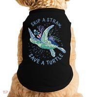 Skip A Straw Save A Turtle Ocean Doggie Tank thumb 0