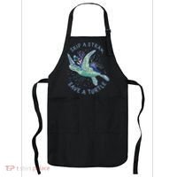 Skip A Straw Save A Turtle Ocean Apron thumb 0