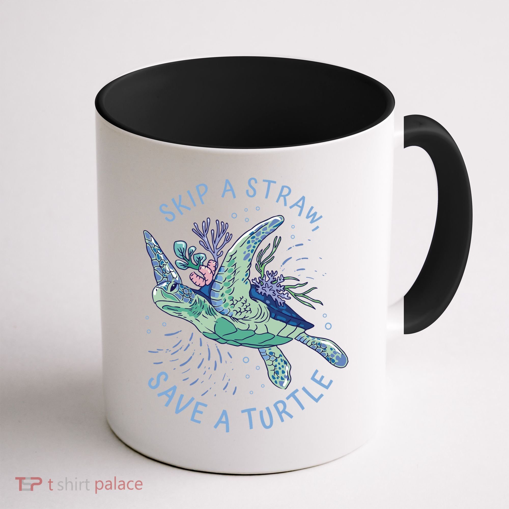 Skip A Straw Save A Turtle Ocean Coffee Mug