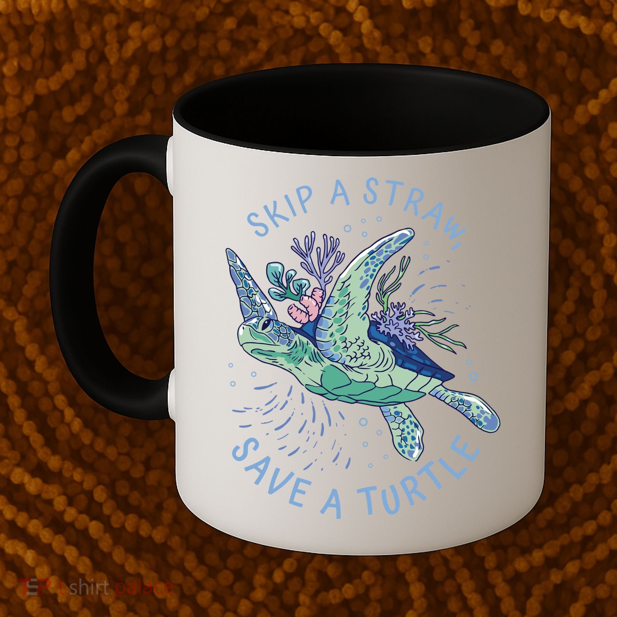 Skip A Straw Save A Turtle Ocean Coffee Mug