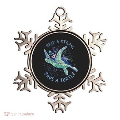 Skip A Straw Save A Turtle Ocean Ornament