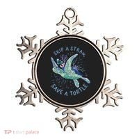 Skip A Straw Save A Turtle Ocean Ornament thumb 0