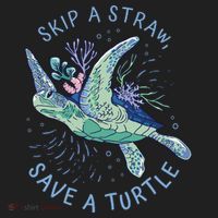 Skip A Straw Save A Turtle Ocean Golf Towel thumb 3