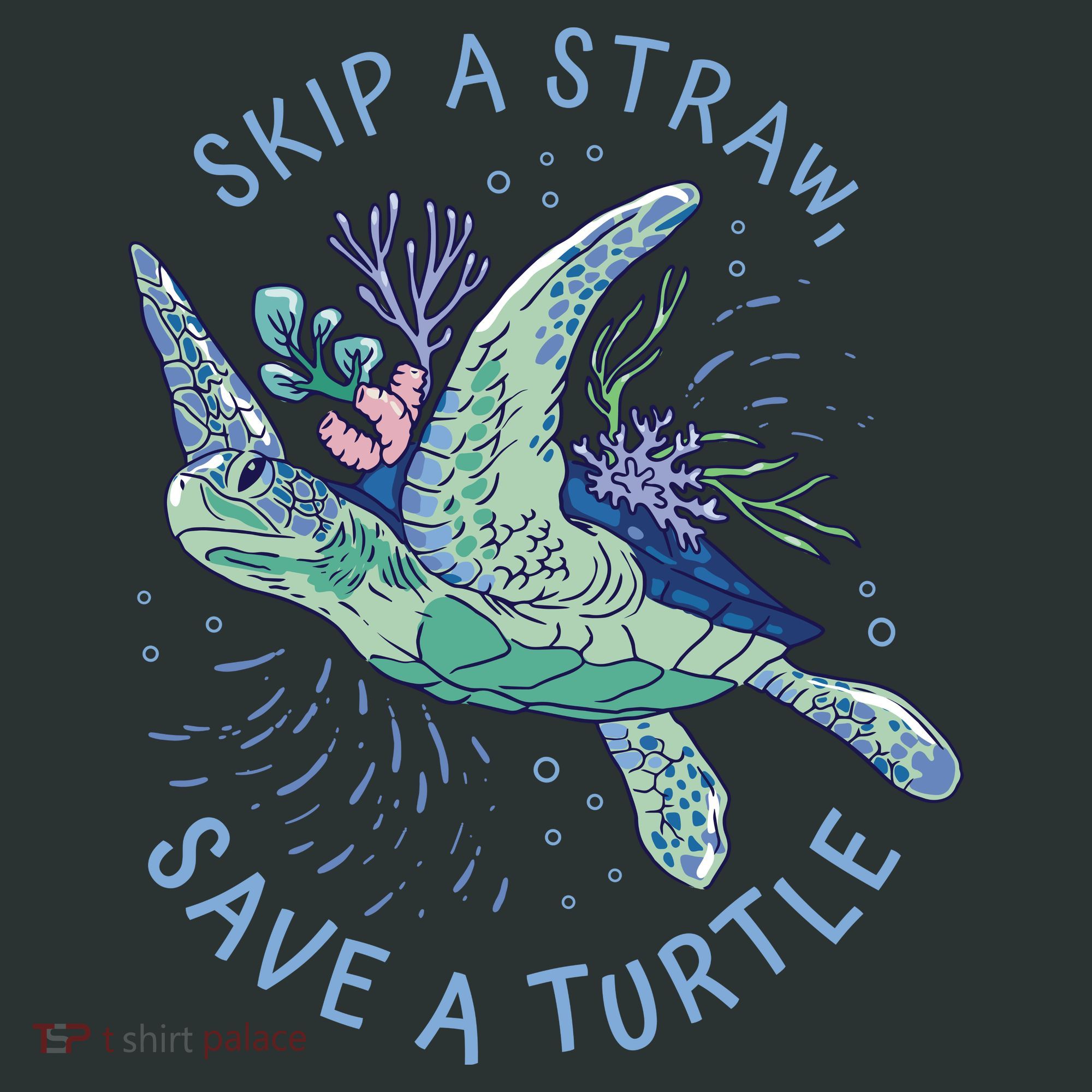 Skip A Straw Save A Turtle Ocean Long Sleeve Shirt