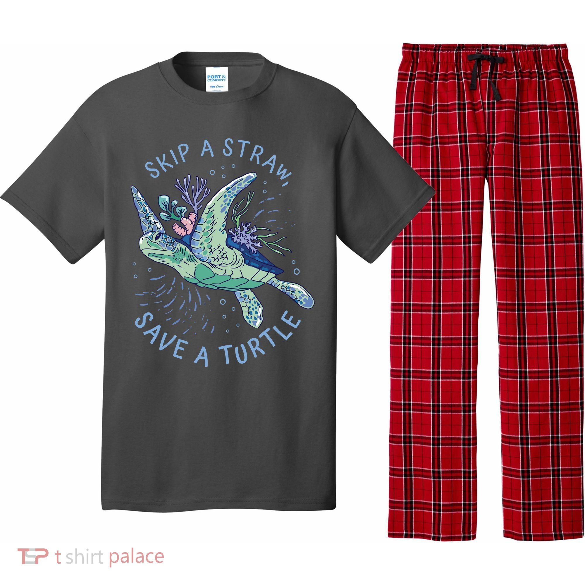 Skip A Straw Save A Turtle Ocean Pajama Set