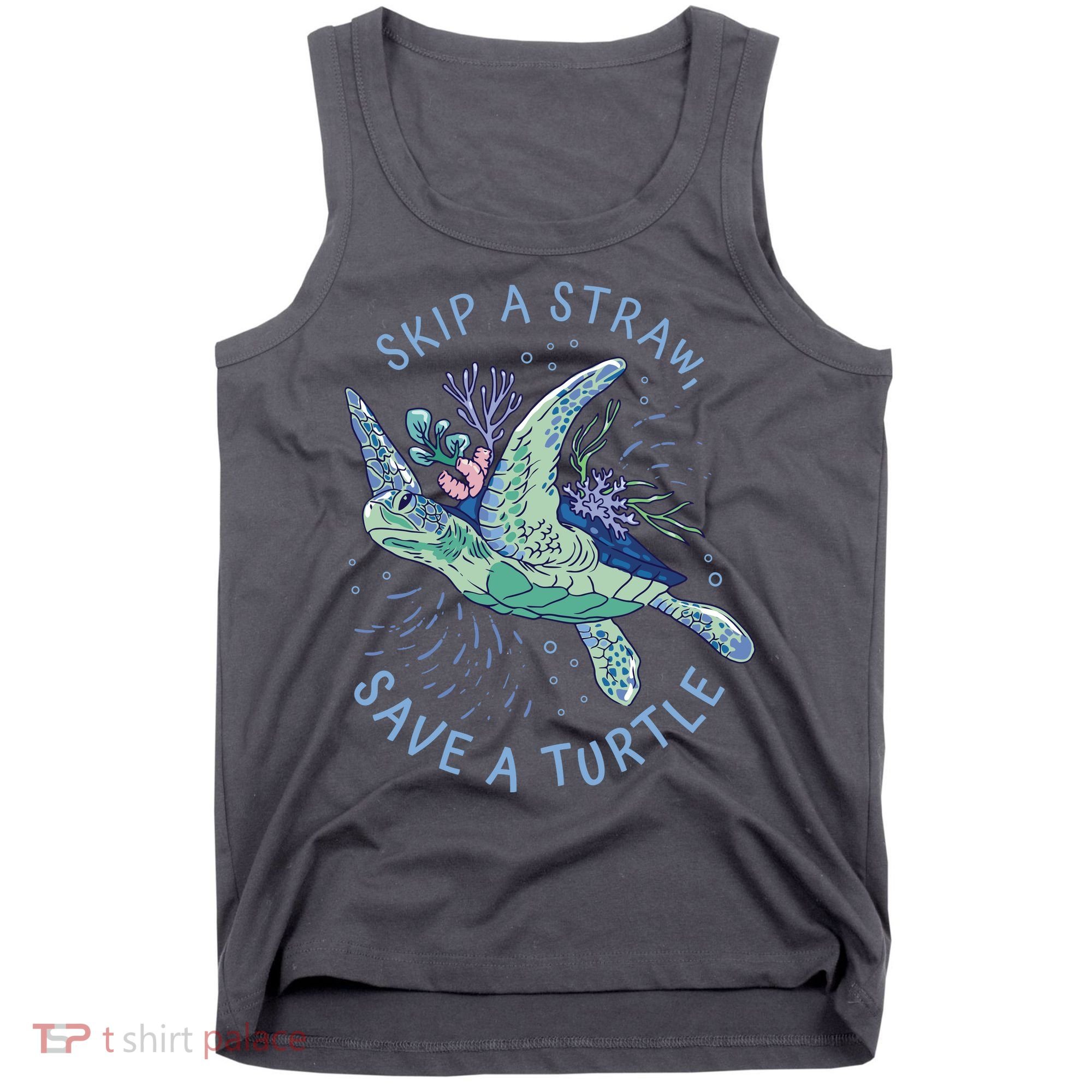 Skip A Straw Save A Turtle Ocean Tank Top